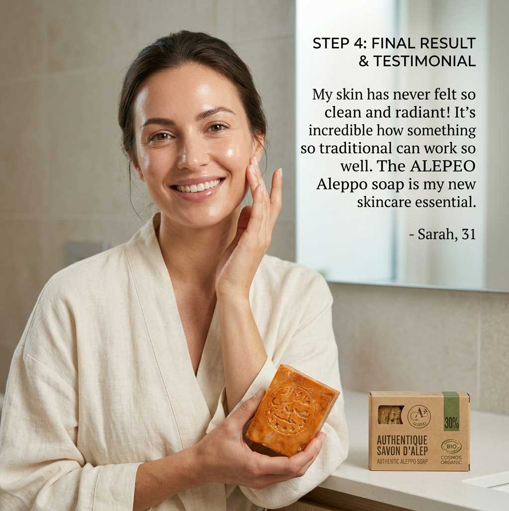 Savon d'Alep ALEPEO 40 % : tous les secrets pour une peau apaisée au quotidien