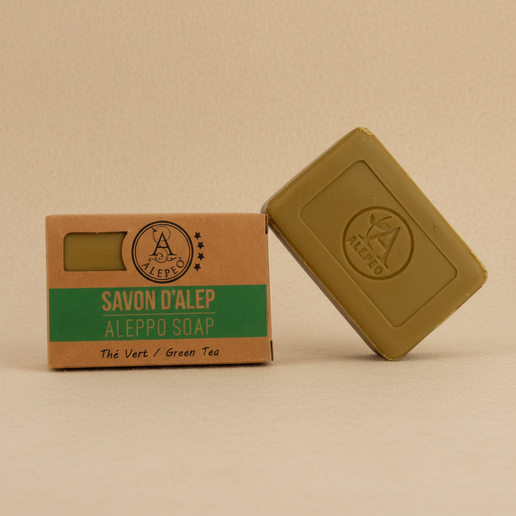 Savon d'Alep parfumé Thé vert 100g,,